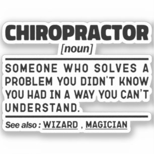 Chiropractor Noun Physiotherapy Appreciation Cool