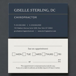 Chiropractor Office Appointment Reminder Card