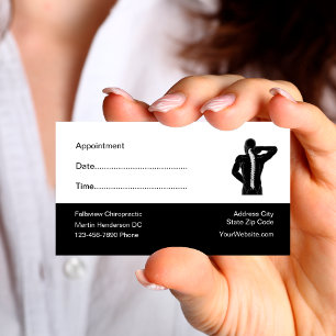 Chiropractor Office Spine Appointment Reminder Card
