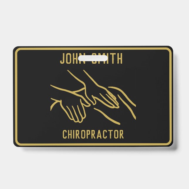 Chiropractor Professional ID Badge (Front)