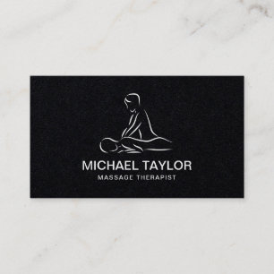 Chiropractor Professional Male Massage Therapist Business Card