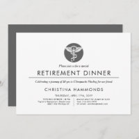 Chiropractor Retirement Dinner | Minimal Style Inv