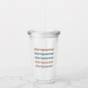 Chiropractor Retro Chiropractic Chiro Squad Gifts Acrylic Tumbler