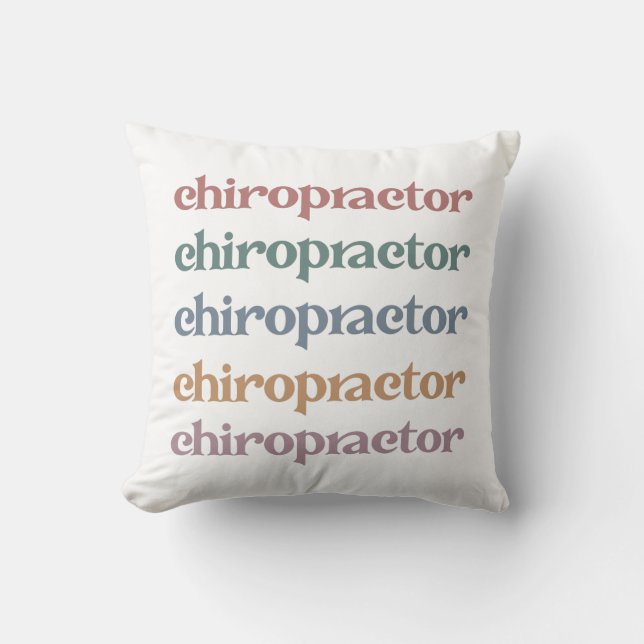 Chiropractor Retro Chiropractic Chiro Squad Gifts Cushion (Front)