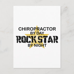 Chiropractor Rock Star by Night Postcard