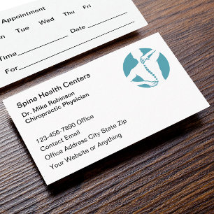 Chiropractor Simple Budget Appointment Cards