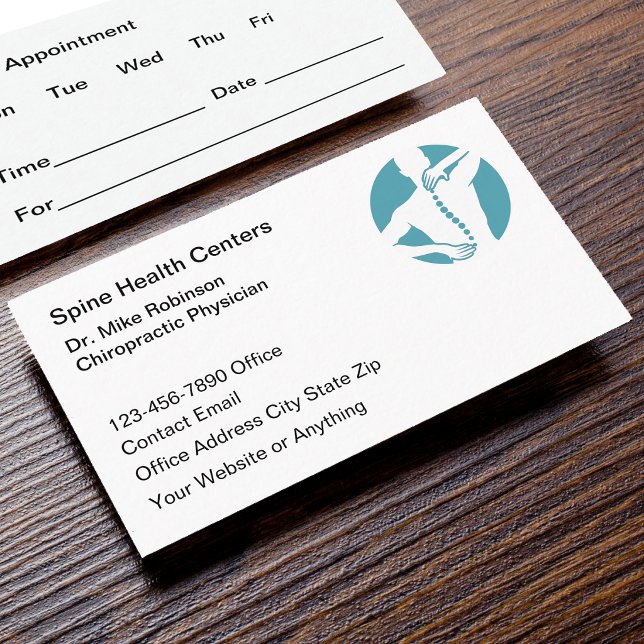 Chiropractor Simple Budget Appointment Cards (Creator Uploaded)
