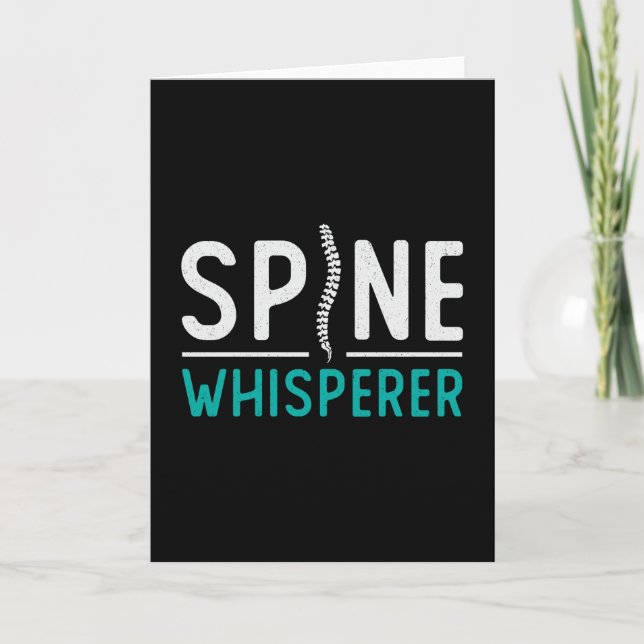 Chiropractor Spine Whisperer Chiro Chiropractic Card (Front)