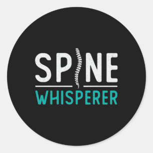 Chiropractor Spine Whisperer Chiro Chiropractic Classic Round Sticker