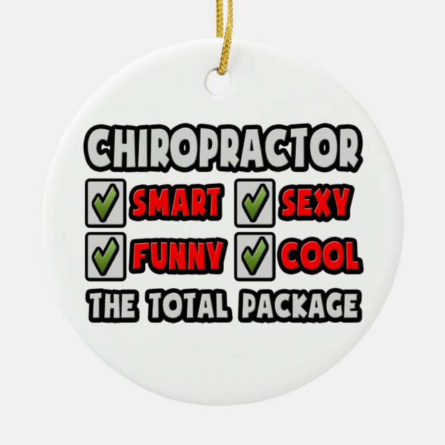 Chiropractor ... The Total Package Ceramic Tree Decoration (Front)