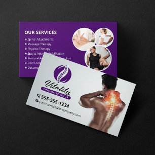 Chiropractor Therapist Chiropractic Care Clinic Business Card