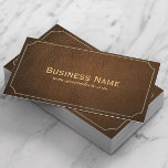 Chiropractor Vintage Leather Business Card<br><div class="desc">Vintage Leather Chiropractor Business Card.</div>