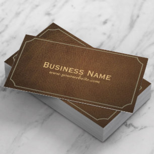 Chiropractor Vintage Leather Business Card