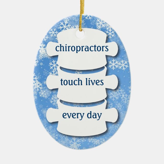 Chiropractors Touch Lives Personalised Ornament (Front)