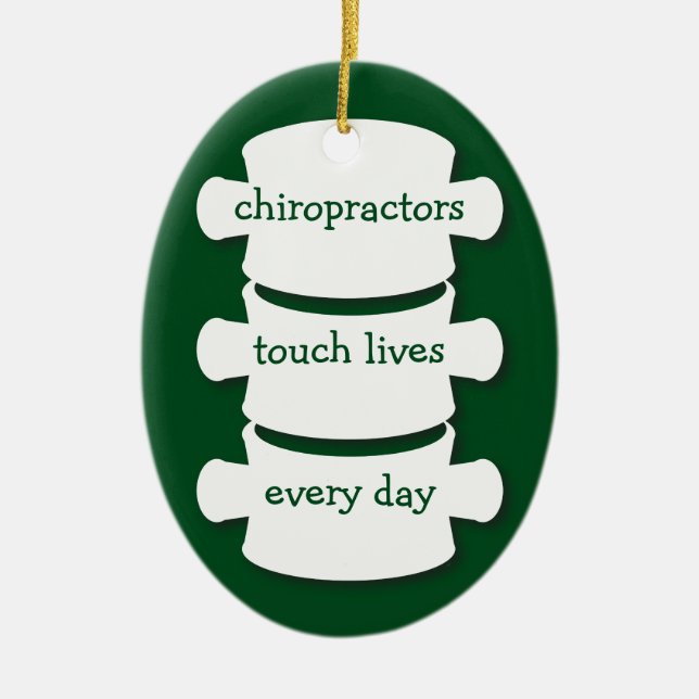 Chiropractors Touch Lives Personalised Ornament (Front)