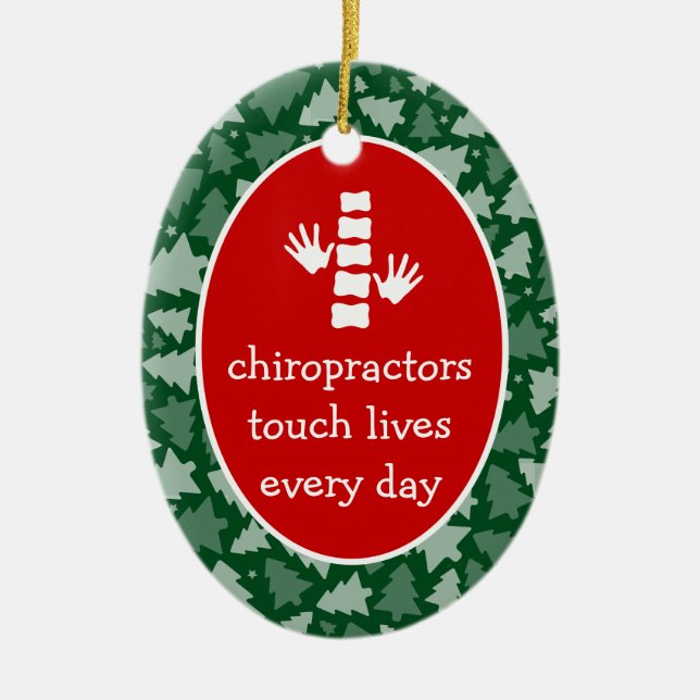 Chiropractors Touch Lives Personalised Ornament (Front)