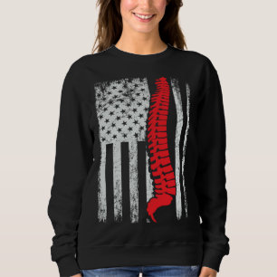 chiropractors USA Flag spines for chiropractic 1 Sweatshirt