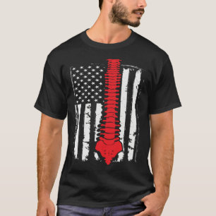 chiropractors USA Flag spines for chiropractic 2 T-Shirt