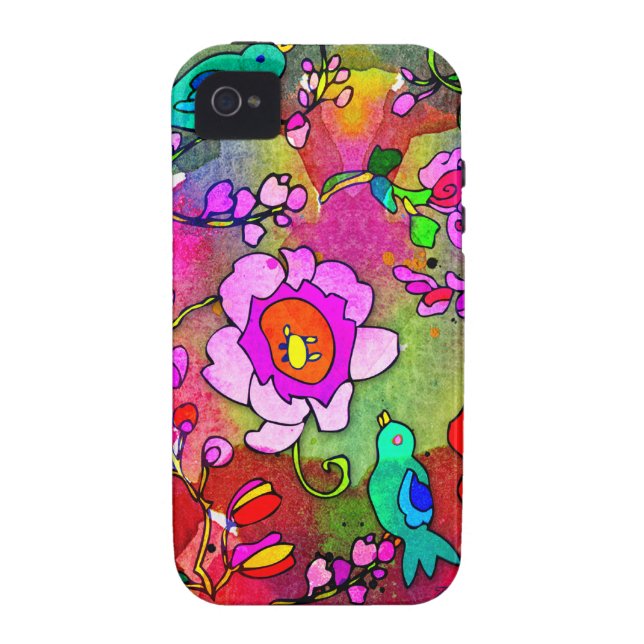 'Chirp' blue Case-Mate iPhone Case (Back)