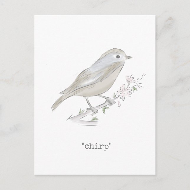 Chirp Little Finch Postcard (Front)