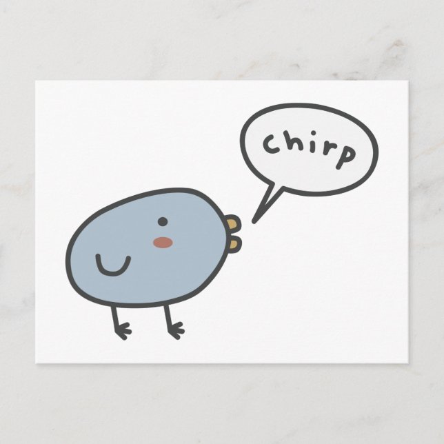 Chirpy Bird Postcard (Front)