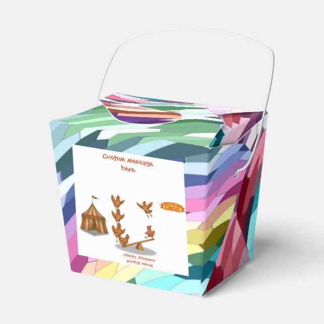 Chirpy Chickens acrobat squad Favour Box (Front Side)