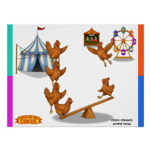 Chirpy Chickens acrobat squad Poster