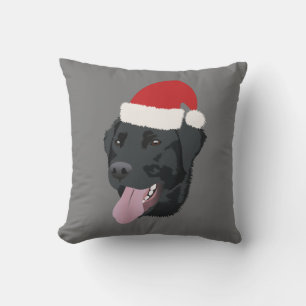 Chirstmas Black Lab Cushion