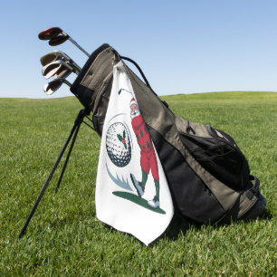 Chirstmas Fantasy Golf Playing Santa Claus Towel