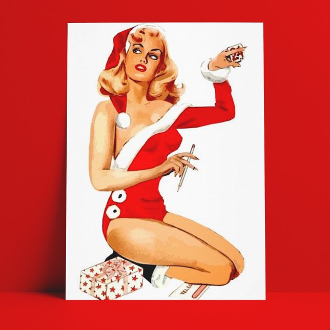 Chirstmas Pin-Up                      Postcard (Creator Uploaded)
