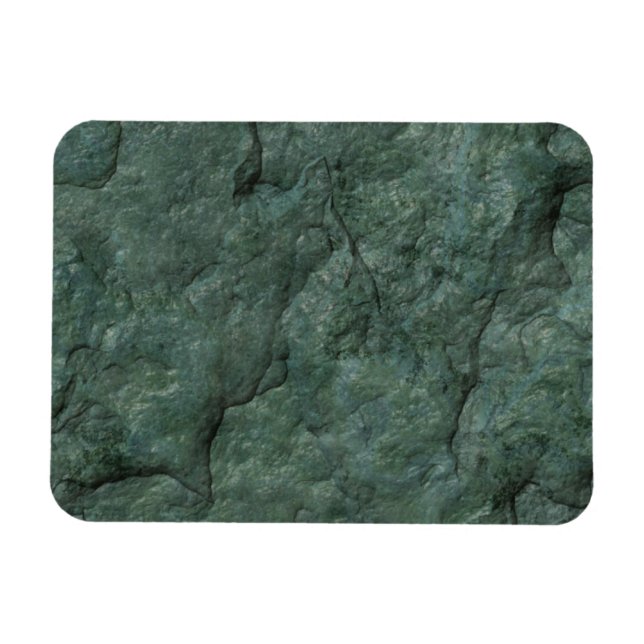 Chiseled Grey Green Rock Magnet (Horizontal)