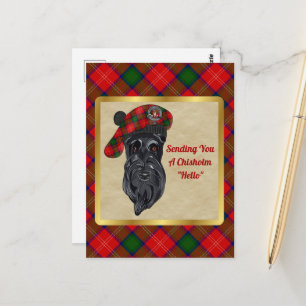 Chisholm Clan Badge & Tartan Postcard