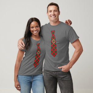 Chisholm Scottish Clan Badge & Tartan Necktie  T-Shirt