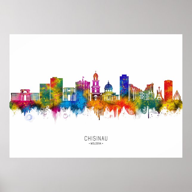 Chișinău Moldova Skyline Poster (Front)