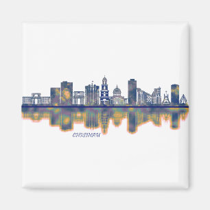 Chișinău Skyline Magnet