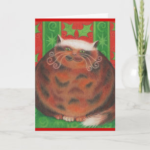 Chistmas Pud "Purrfect Christmas' grettings card