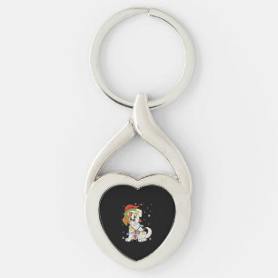 Chistmas Season Santa Jack Russell Terrier Key Ring