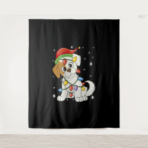 Chistmas Season Santa Jack Russell Terrier Tapestry