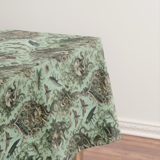 Chitinous Elegy – Gothic Medium Pattern Tablecloth (In Situ)
