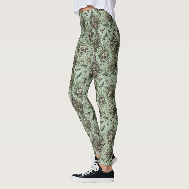 Chitinous Elegy – Gothic Victorian  Leggings (Left)