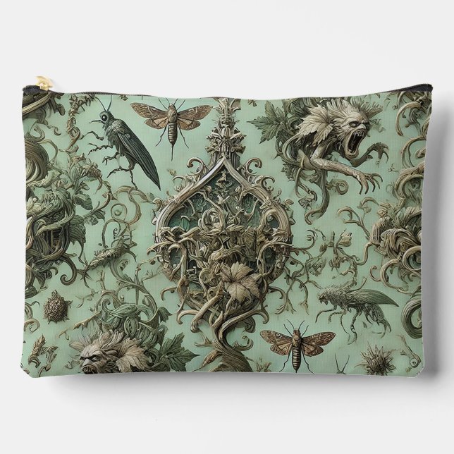 Chitinous Elegy – Gothic Victorian Portrait Accessory Pouch (Front)