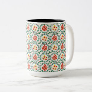 Chitsmas Floral Elegance Two-Tone Coffee Mug