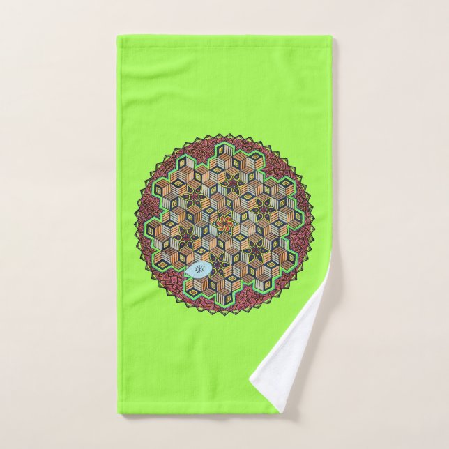 "Chitta Vritti Nirodha" (colour drawing) Hand Towel (Hand Towel)