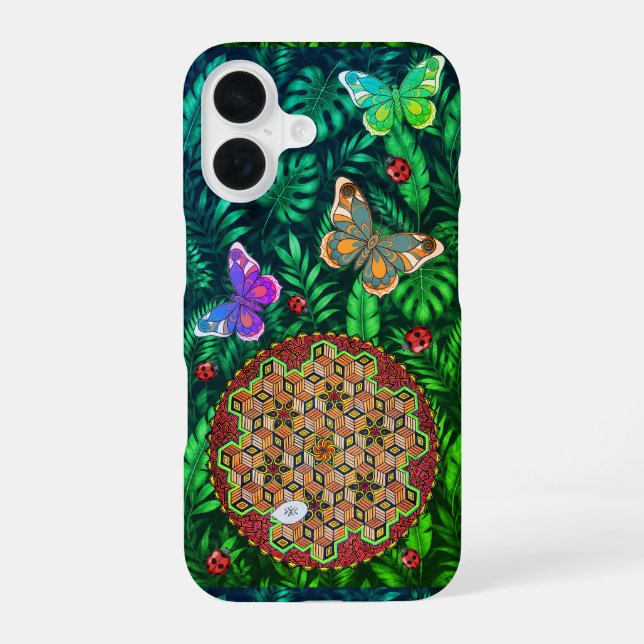 "Chitta Vritti Nirodha" (colour drawing) iPhone 16 Case (Back)