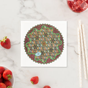 "Chitta Vritti Nirodha" (colour drawing) Napkin