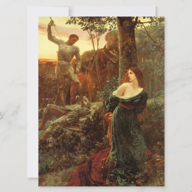 Chivalry (by Frank Dicksee) Card (Front)