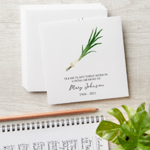 Chive Memorial Funeral Seed Envelope
