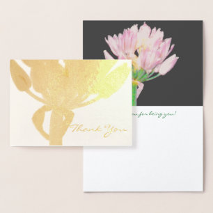 Chives Flower Foil Card