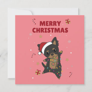 Chiwawa Christmas Dog Winter Animals Dogs Invitati Invitation