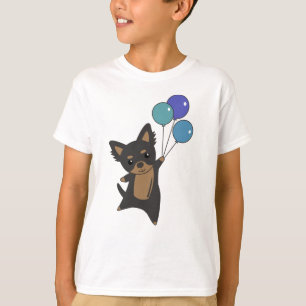 Chiwawa Dog Flies Up With Balloons T-Shirt